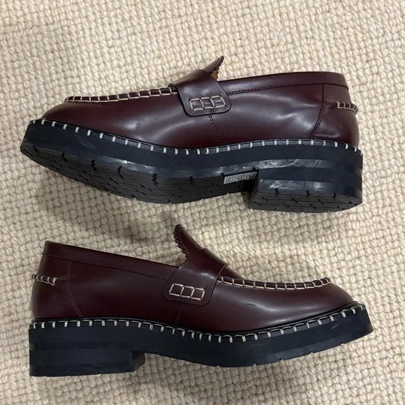 Chloe Classic Brown/Maroon Loafers - Picture 4 of 10